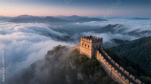 The magnificent scenery of the Great Wall of China