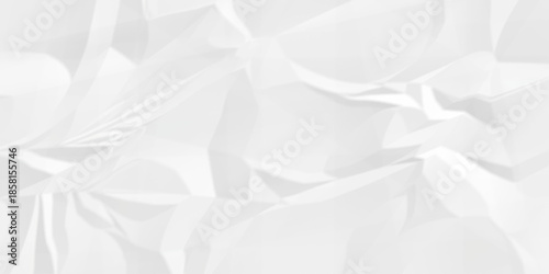 Crumple crushed white paper obsolete rumple craft design. wrinkle ripped creased crumple aged closeup recycled document grunge paper background.