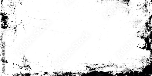 A distressed textured frame with a predominantly white center and dark irregular edges creates a vintage aesthetic