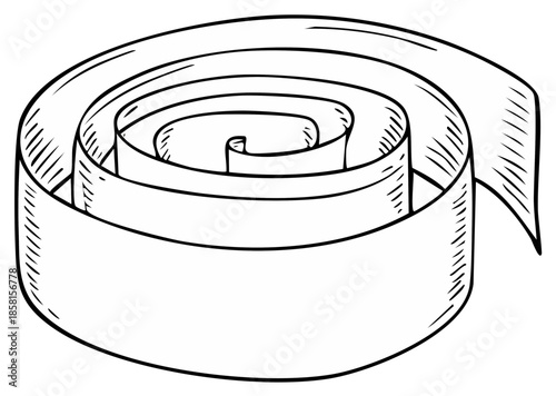 Rolled Paper Strip: Swirl, Unfurling, Shape, Papercraft, Decoration, White Roll