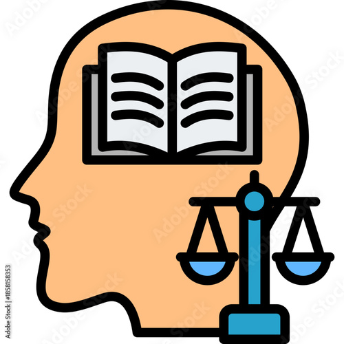 Moral Education lineal color icon