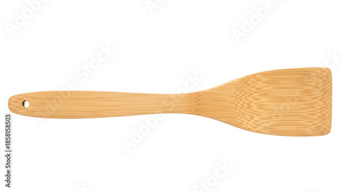 Tableau sur toile Wooden spatula isolated PNG on transparent background, kitchen utensil for cooki