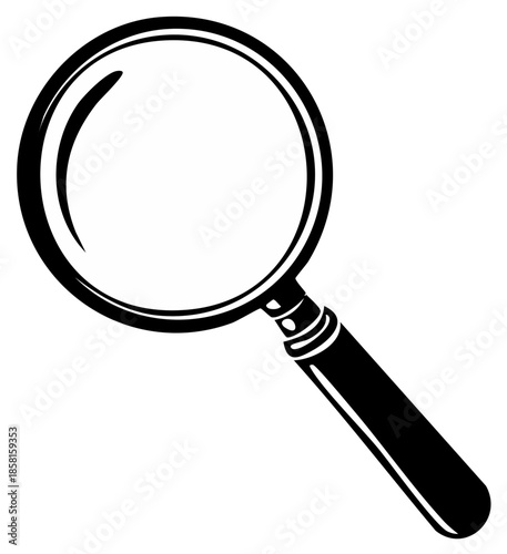 Magnifying Glass Illustration, Search Tool, Research Concept, Investigation, Detection