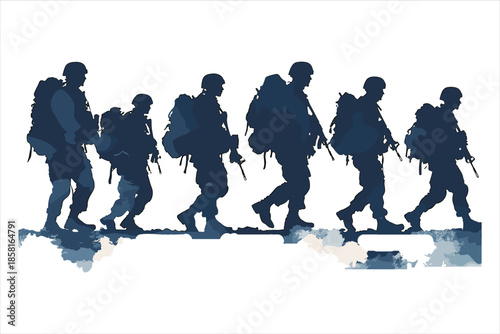 Soldier marching silhouette Images