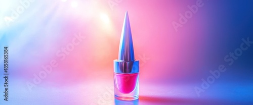 A small unicorn horn-shaped lip gloss container