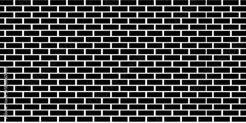 A repeating pattern of dark bricks forming a solid wall texture