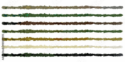 A collection of horizontal brush strokes in various earthy and natural tones