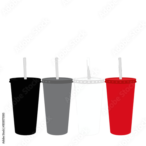 Colorful Tumbler Cups with Lids and Straws
