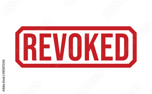 A large red stamp with the word REVOKED in bold capital letters