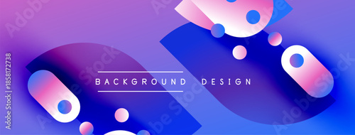 Abstract fluid shapes, vibrant purple blue gradient. Modern design elements create dynamic background texture. Smooth transitions, clean aesthetic.