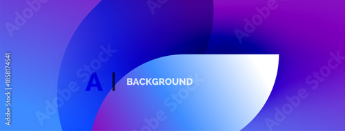 Abstract gradient background. Blue, purple hues blend smoothly. Text reads AI BACKGROUND in white. Modern design elements present.