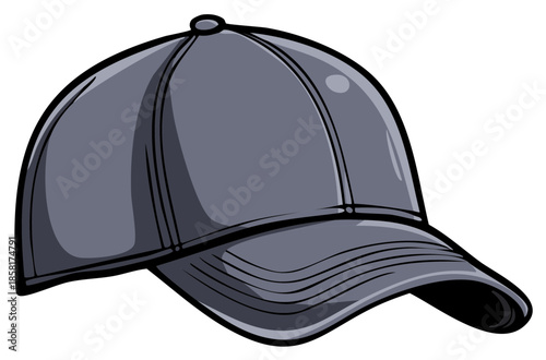 Gray Baseball Cap Fashion Accessory Headwear Style Casual Apparel