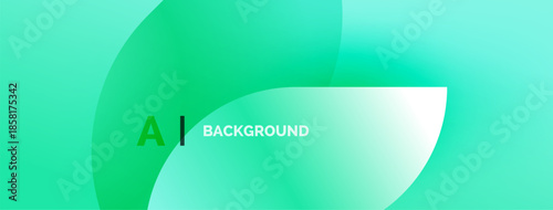 Abstract gradient background. Turquoise, green hues blend smoothly. Text reads AI BACKGROUND in white, simple font. Modern design element.