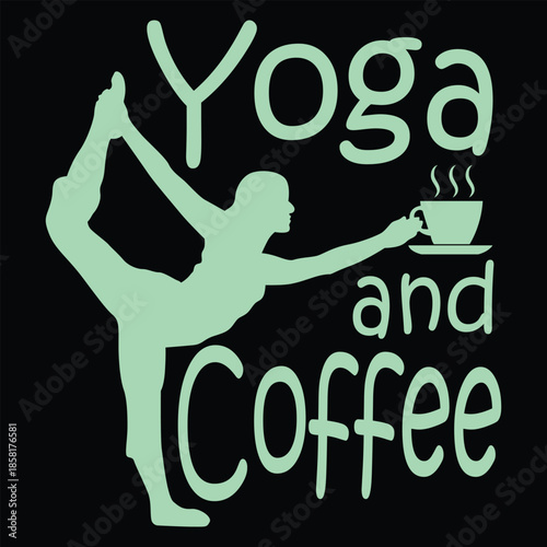 Achieve perfect morning balance with yoga and coffee, a peaceful start to your day