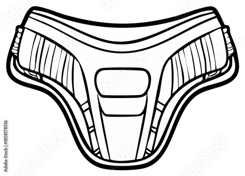 Protective Athletic Gear Graphic: Sport Guard Silhouette