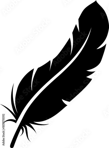 一本の鳥の羽根のアイコン