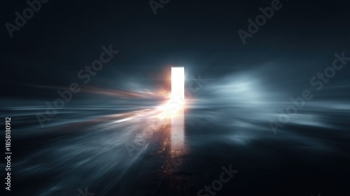 Wallpaper Mural Dark abstract light doorway Torontodigital.ca