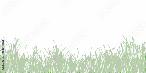 A simple illustration of green grass blades against a white background