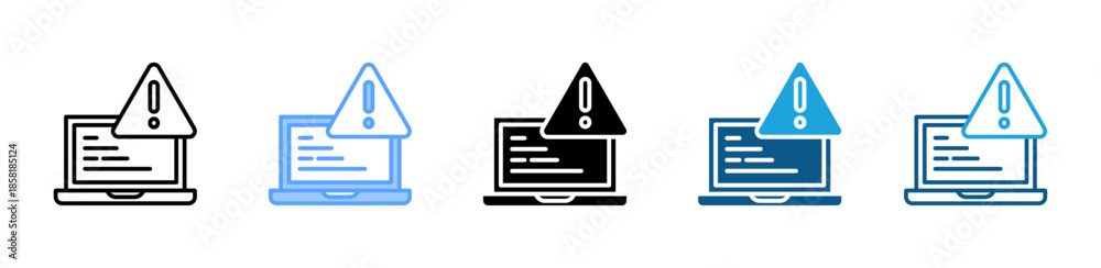 Foto Alert icon set multiple style collection