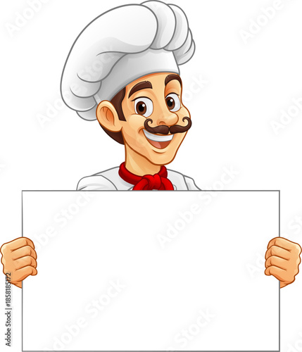 A chef or baker cartoon coo...