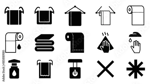 Black icons for laundry symbols.