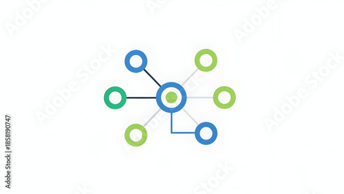 Network Diagram with Central Hub and Nodes.