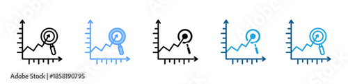 Predictive Analytics icon set multiple style collection