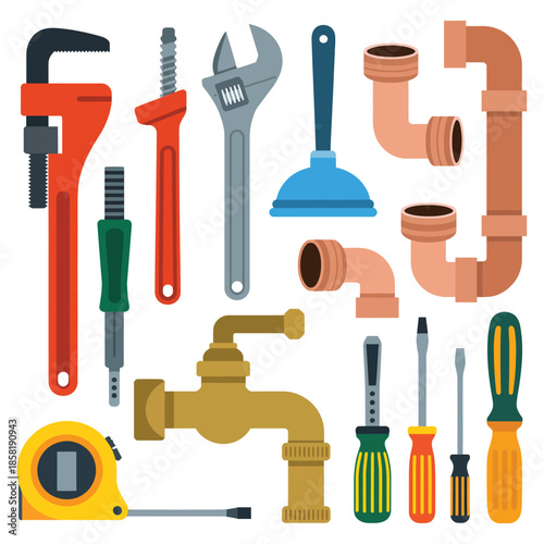plumber all tool vector