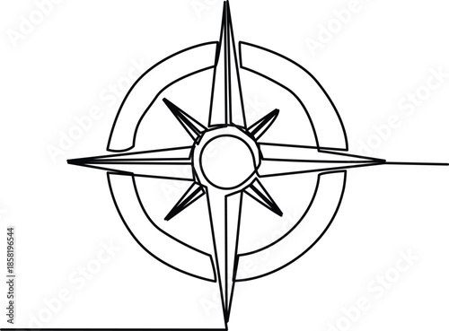 Classic compass rose illustration Vector