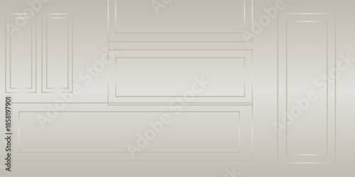 Minimalist classical wall design in soft neutral tones, ideal for mockups, 3D renders, or elegant room scenes.