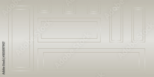 Minimalist classical wall design in soft neutral tones, ideal for mockups, 3D renders, or elegant room scenes.