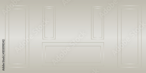 Minimalist classical wall design in soft neutral tones, ideal for mockups, 3D renders, or elegant room scenes.