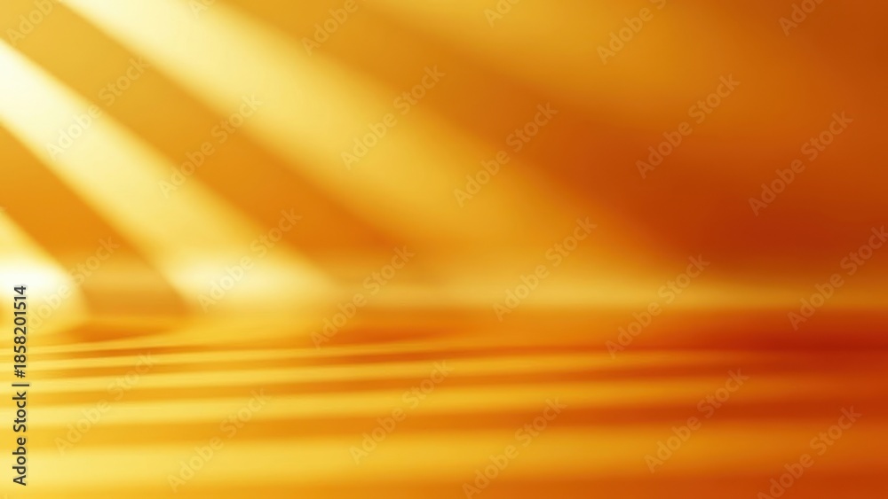 Obraz premium Warm golden light rays shining on a smooth surface