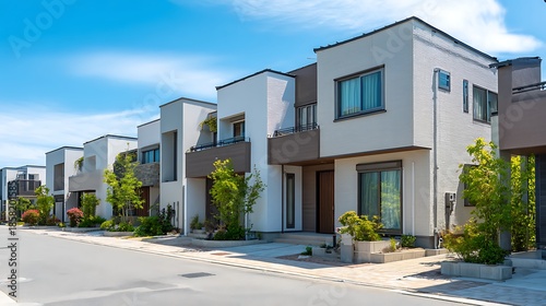 Modern Apartment Complex Exterior / モダンな集合住宅の外観