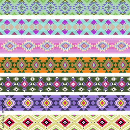 Native American Indian Designs, Navajo Pattern, Fabric Design Navajo, Concept Print Clothing Shirts Wallpaper Carpet Rugs Curtain Decoration Fashion Ethnic Textile industry