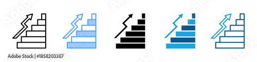 Going Up icon set multiple style collection