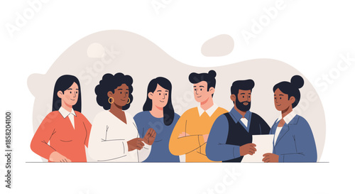 Diverse professional team collaborating and discussing business together