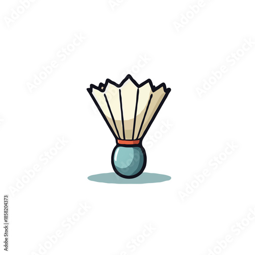 Whimsical shuttlecock illustration captures the essence of recreational badminton sporting play