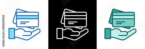 Credit Card triple icon