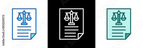 Legal Balance triple icon