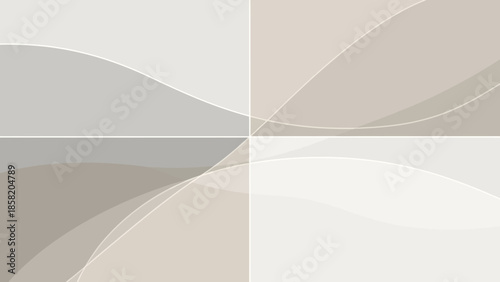 Minimal Abstract Wave Background with Soft Beige Colors