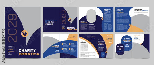 charity donation awareness brochure template 
