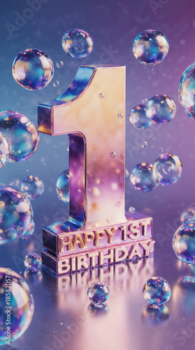 golographic and iridescent text 