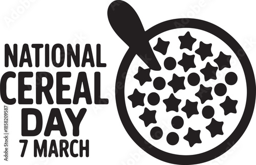 National cereal day 7 march graphic