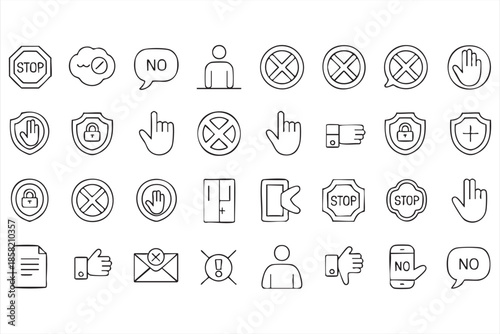 Denied Access Icons for Privacy and Protection Interfaces