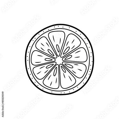 Fresh ripe yellow lemon slice isolated on white background provides a juicy citrus fruit illustration for healthy food design