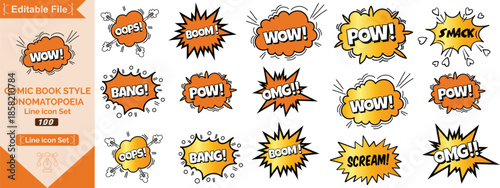 Vibrant comic book speech bubbles pop with excitement, conveying messages like WOW, BAM, NEW, POP, HELLO!