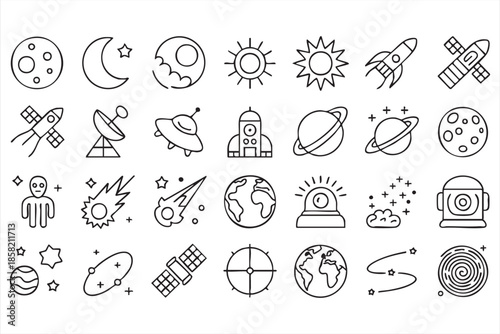 Cosmic and Universe Icons for Astronomy Apps and Research Design