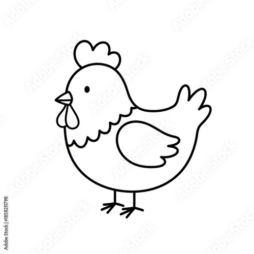 A cute yellow cartoon chick and a little baby duckling stand together as a funny farm animal illustration isolated on a white background for Easter