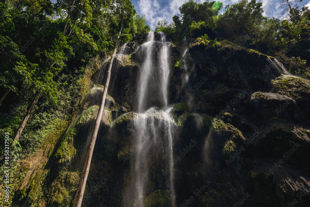 Obraz premium Tumalog Falls, a beautiful waterfall in Oslob, Cebu island, philippines